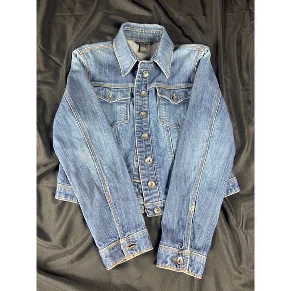 Banana Republic Blue Jean/Denim jacket women's Large - Picture 3 of 6